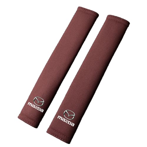 QRSWEWPA Premium Wildleder Autogurtpolster für Mazda CX-3 2018-2023,12,2 Zoll Groß - Weich & Atmungsaktiv für Komplettschutz | Auto Innenzubehör,2 pcs-Red von QRSWEWPA
