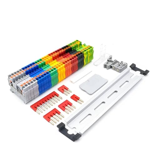 1SET PT2.5 Schienenklemmensatz 12AWG Federkontakt-Endabdeckung Stop Plug-In Jumper Bridge Marker Strip Assembly kombiniert 1SET PT2.5 Schienenklemmensatz 12AWG Federkontakt-Endabdeckung Stop Plug-In Jumper Bridge Marker Strip Assembly kombiniert von QSBVSO