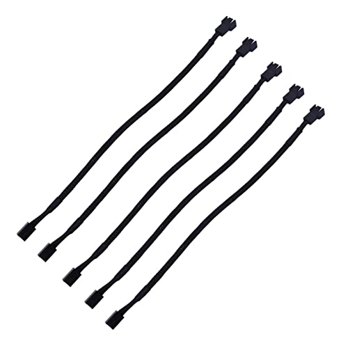 5-teiliges Netzkabel 27 cm geflochtenes Verlängerungskabel for Gehäuselüfter Mithelfer-Anschluss 3-poliger Computer-Profi-Draht 5-teiliges Netzkabel 27 cm geflochtenes Verlängerungskabel for Gehäuselüfter Mithelfer-Anschluss 3-poliger Computer-Profi-Draht von QSBVSO