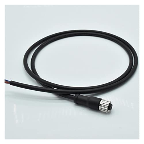 QSBVSO 1pc M12 8 Pin weiblicher Steckeranschluss mit Draht 1 Meter 2 4AWG P-V-C Dunkle Injektionsformkabel M12 IP67 Wasserdichtes Steckerkabel von QSBVSO