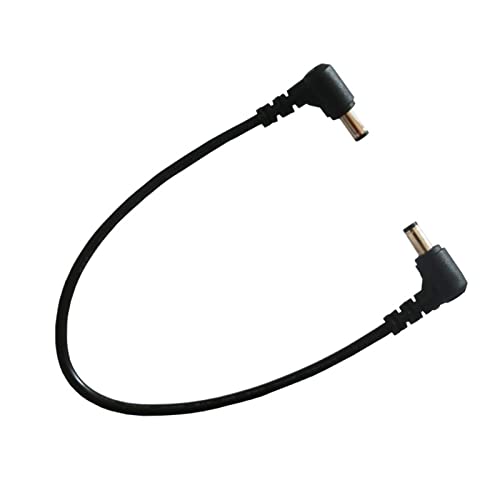 QSBVSO 2 Stück DC 5,5 x 2,1 mm / 5,5 x 2,5 mm 22 AWG Doppelstecker L-förmig rechtwinklig Verlängerungskabel Netzteil Anschlusskabel 28 cm(5.5x2.5) von QSBVSO