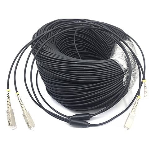QSBVSO 200 m 2-adriges LC SC ST FC SM MM OM1 OM2 OM3-300 2C SC/UPC-SC/UPC gepanzertes LSZH-Glasfaser-Patchkabel Compatible with den Außenbereich(LC-LC G657A1 200M) von QSBVSO