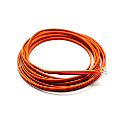 QSBVSO 5 Meter 26AWG/22AWG JR Servolenkungsgetriebe-Verlängerungskabel-Drahtkabel verlängerte Verkabelung for RC-DIY-Zubehör(Rosso) von QSBVSO