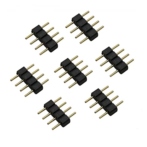 QSBVSO 50 Teile/los 4 pin 5pin RGB RGBW. Nadelverbinderadapter männlich an männliche Art DIY. Kleiner Teil Compatible with 5050 L RGBW RGBY. Streifenleuchten(10pcs) von QSBVSO