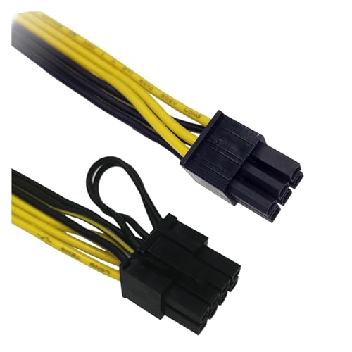 QSBVSO En-Labs. Pc. Dh 6 pin bis 8pin (6 + 2) männlich zu männlich PCI-E. Stromkabel Compatible with Gpu. Stromversorgung Breakout-Board-Adapter Compatible with Ethernach-Bergbau(30CM) von QSBVSO