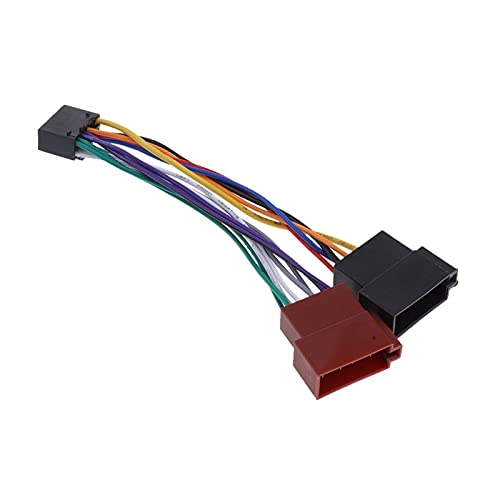 QSBVSO Kabelbaumadapter Kompatibel mit Autoradio ISO-Standard-Anschlussadapter 16-poliger Stecker Kabel Autokabeladapter von QSBVSO
