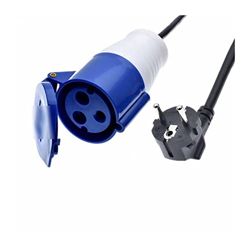 QSBVSO Sch-uko-zu-IEC309-332C6-Netzkabel, verbinden Sie den 332P6 und die CEE7/3-Steckdose, 16 A 250 V, 1,5 mm Drahtstärke(1m) von QSBVSO