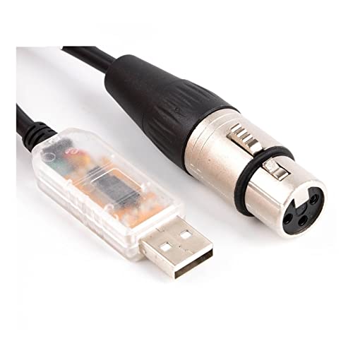 QSBVSO USB Zu D-M-X Schnittstellenadapter L D-M-X512 Computer PC Bühnenbeleuchtungsregler Dimmer(3.2FT) von QSBVSO