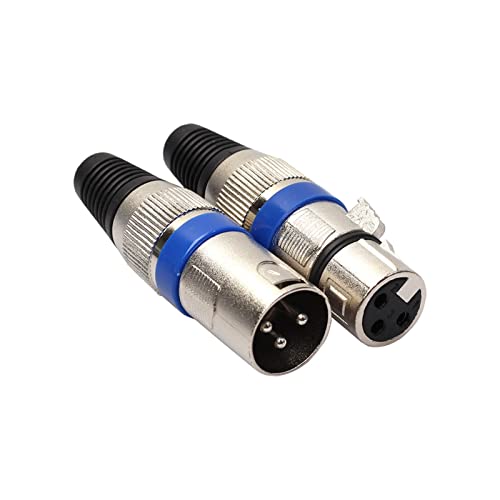 QSBVSO XLR. Kanone männlich und weiblich DIY. Audio-Stecker-Farbkreis-große DREI-polige symmetrische Mischer-Mikrofonkanonen-männliche und weibliche Stecker(Female,Green) von QSBVSO