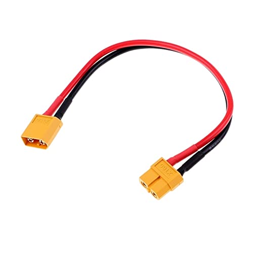 QSBVSO XT60 Buchse auf Stecker XT60 Stecker Adapter Verlängerungskabel 12AWG 14AWG Silikondraht 150mm 300mm for RC Lipo Akku(12AWG 200mm) von QSBVSO