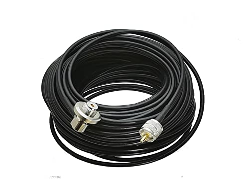 RG58 UHF. Weibliche Jack-Bulk-rechtwinklig zu UHF PL259. Stecker Rf Jumper-Pigtail-Kabel 1 0ft ~ 20m.(5M) von QSBVSO