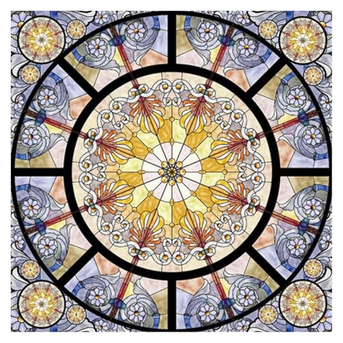 Bemalte Kunstglasfolie, personalisierte Trennwand, Badezimmertür, transparenter elektrostatischer Fensteraufkleber(CH-16,30x80cm) von QSCTYG