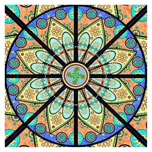 Bemalte Kunstglasfolie, personalisierte Trennwand, Badezimmertür, transparenter elektrostatischer Fensteraufkleber(CH-17,50x200cm) von QSCTYG