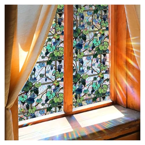 Bunte Sonnenlicht statisch haftende Ranken-Fensteraufkleber for Fenster-Schaufenster-Dekoration, doppelseitige Fenster-Verschönerungsaufkleber(Set2 45 200cm) von QSCTYG