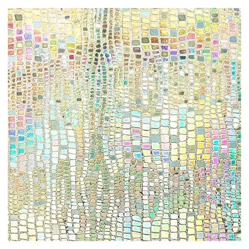 Fenster-Sichtschutzfolie, Fenster-Vinyl, Buntglas-Fensteraufkleber, statisch haftender Fensteraufkleber(Color3,55x100cm) von QSCTYG
