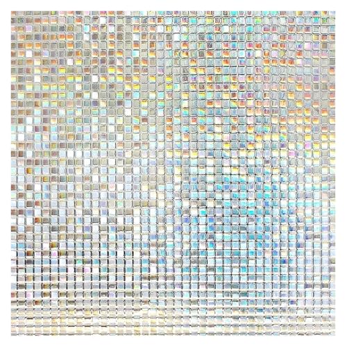 Fenster-Sichtschutzfolie, Fenster-Vinyl, Buntglas-Fensteraufkleber, statisch haftender Fensteraufkleber(WP1006,45x500cm) von QSCTYG