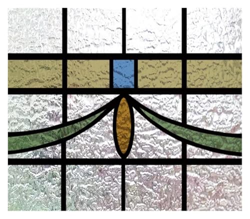 Matte 3D-Fensterfolie, Buntglas, dekorativer UV-Fensteraufkleber, Sichtschutz, mattierte statische Haftung, Heimaufkleber(20,58X38cm) von QSCTYG