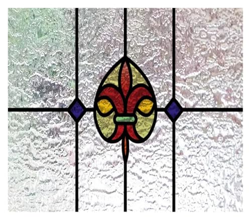 Matte 3D-Fensterfolie, Buntglas, dekorativer UV-Fensteraufkleber, Sichtschutz, mattierte statische Haftung, Heimaufkleber(22,16X10 inches) von QSCTYG