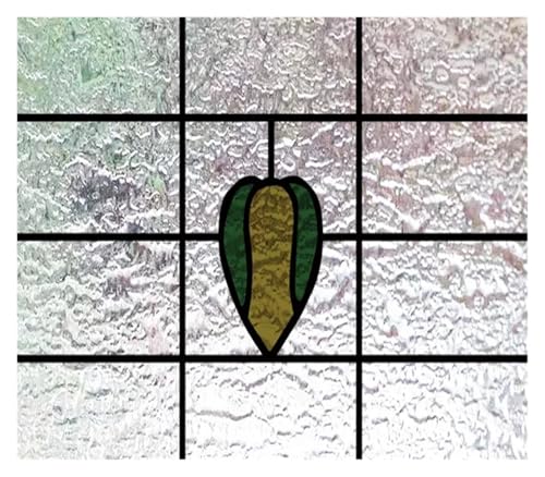 Matte 3D-Fensterfolie, Buntglas, dekorativer UV-Fensteraufkleber, Sichtschutz, mattierte statische Haftung, Heimaufkleber(32,58X38cm) von QSCTYG