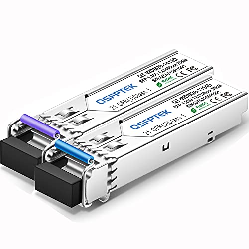 1,25g BIDI SFP 20km Tx1490 / Rx1310nm DDM LC WDM Transceiver weit kompatibles Glasfaser-Transceivermodul, bis zu 20km -10pair von QSFPTEK