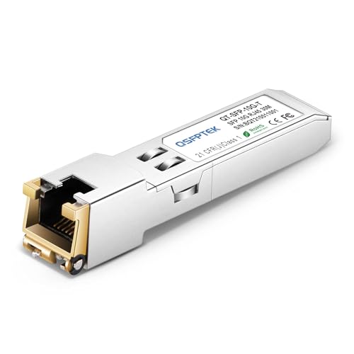 QSFPTEK 10GBASE-T RJ45 SFP+ Kupfer 10G-T RJ45 Modul Transceiver up to 30m, Cat6a/7 Fiber 10GB SFP+ Modul auf RJ45 Mini GBIC Kompatibel für Intel E10GSFPT Schalter QSFPTEK 10GBASE-T RJ45 SFP+ Kupfer 10G-T RJ45 Modul Transceiver up to 30m, Cat6a/7 Fiber 10GB SFP+ Modul auf RJ45 Mini GBIC Kompatibel für Intel E10GSFPT Schalter von QSFPTEK