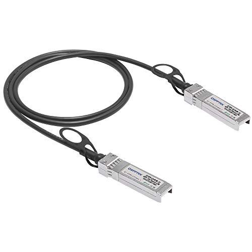 QSFPTEK 10Gb/s SFP+ Kabel 0.5 Meter, SFP+ Direct Attach Twinax Passiv DAC Kompatibel für Cisco SFP-H10GB-CU50CM, Ubiquiti, D-Link, Netgear, Mikrotik, Open Switchs von QSFPTEK