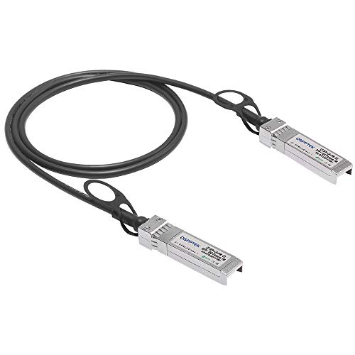 QSFPTEK 10Gb/s SFP+ Kabel 1 Meter, SFP+ Direct Attach Twinax Passiv DAC Kompatibel für Cisco SFP-H10GB-CU1M, Ubiquiti, D-Link, Netgear, Mikrotik, Open Switchs von QSFPTEK