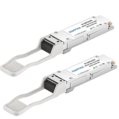 QSFPTEK QSFP28 SFP+ transceiver, Compatible with Cisco QSFP-100G-ZR4-S Optisches Transceiver-Modul (100GBASE-ZR4 QSFP28, 1310 nm, 80 km, 2 Stück QSFPTEK QSFP28 SFP+ transceiver, Compatible with Cisco QSFP-100G-ZR4-S Optisches Transceiver-Modul (100GBASE-ZR4 QSFP28, 1310 nm, 80 km, 2 Stück von QSFPTEK