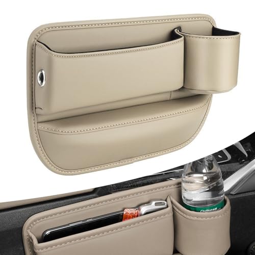 QSJKLC Aufbewahrungsbox für Autositze für Audi A1 A2 A3 A4 A5 A6 A7 A8 A6L 8P TT S Line RS, Autositz Gap Organizer Storage Box Auto Mittelkonsole, Vordersitzen Seitentasche,A-Beige QSJKLC Aufbewahrungsbox für Autositze für Audi A1 A2 A3 A4 A5 A6 A7 A8 A6L 8P TT S Line RS, Autositz Gap Organizer Storage Box Auto Mittelkonsole, Vordersitzen Seitentasche,A-Beige von QSJKLC