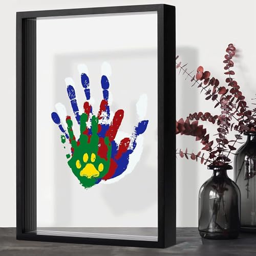 QSLKI Familien Handabdruck Set, Schwarz, Das Baby Abdruckset, Baby Abdruck set, Familien Handabdruck Set, 4 Blender 6 Farben, Hand und Fußabdruck Set Hölzerner Handabdruck Rahmen Geschenke QSLKI Familien Handabdruck Set, Schwarz, Das Baby Abdruckset, Baby Abdruck set, Familien Handabdruck Set, 4 Blender 6 Farben, Hand und Fußabdruck Set Hölzerner Handabdruck Rahmen Geschenke von QSLKI