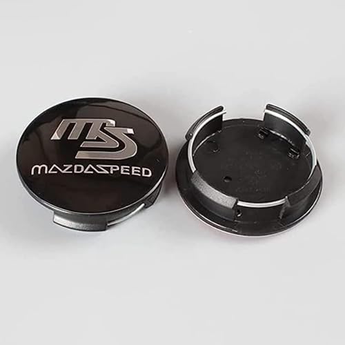 QSLLLY 4 Stück Auto Radnabenkappen für Mazda 2 3 5 6 MX5 CX5 50mm,Nabendeckel Radabdeckung Radnabendeckel Wasserdicht Staubdicht langlebig Reifen Felgen Zubehör,A von QSLLLY