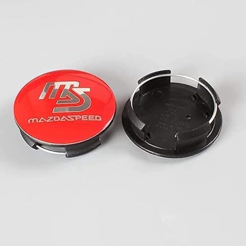 QSLLLY 4 Stück Auto Radnabenkappen für Mazda 2 3 5 6 MX5 CX5 50mm,Nabendeckel Radabdeckung Radnabendeckel Wasserdicht Staubdicht langlebig Reifen Felgen Zubehör,B von QSLLLY