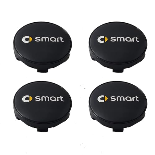 QSLLLY 4 Stück Auto Radnabenkappen für Smart 60mm 56mm Nabendeckel Radnabendeckel Felgendeckel Felgenkappen Wheel Caps Nabenkappen Radkappe Radnabenabdeckung,60mm-A von QSLLLY