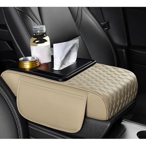 QSLLLY Auto Armlehnen Polster für Avancier Crossroad Crosstour Edix Elysion FIT Insight Inspire,Mittelkonsole Armlehnenabdeckung Armlehnenschoner Mit Organizer Taschen Schutz Innenraum Zubehör von QSLLLY