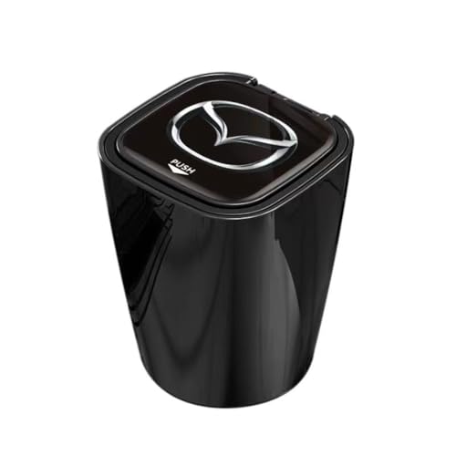 QSLLLY Autoaschenbecher für Mazda 2 3 6 CX-3 CX-30 CX-5 CX-50 CX-60 CX-7 CX-8 CX-9 MX-5 MX-30,Mit Deckel Tragbarer Fahrzeug Aschenbecher Abnehmbarer Easy Clean Up Innenraum Zubehör,A-normal von QSLLLY