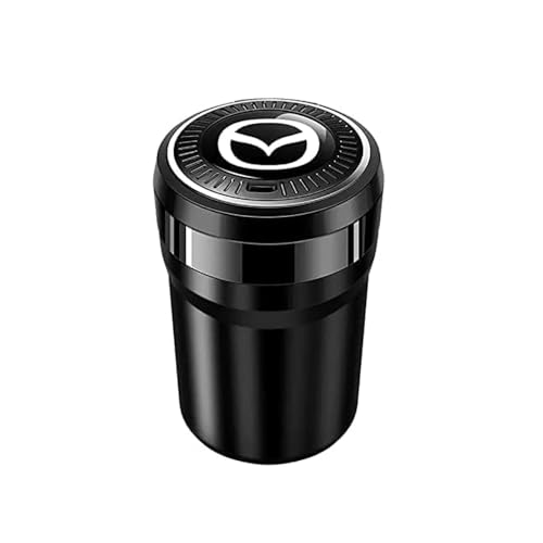 QSLLLY Autoaschenbecher für Mazda 3 Mazda 6 Axela ATENZA CX4 CX5 CX30,Mit Deckel Tragbarer Fahrzeug Aschenbecher Abnehmbarer Easy Clean Up Innenraum Zubehör,B-normal von QSLLLY