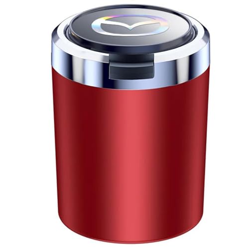 QSLLLY Autoaschenbecher für Mazda CX-80 2024,Mit Deckel Tragbarer Fahrzeug Aschenbecher Abnehmbarer Easy Clean Up Innenraum Zubehör,Red-normal von QSLLLY