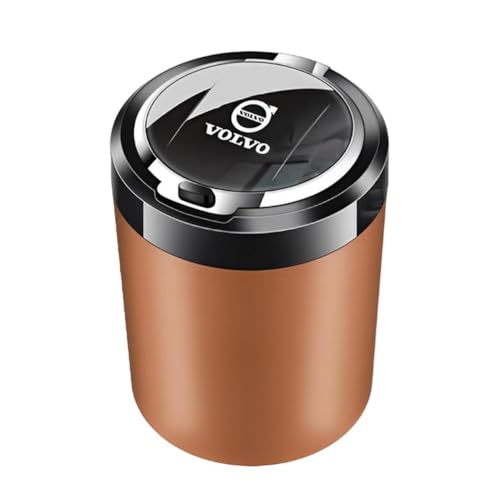 QSLLLY Autoaschenbecher für Volvo V60 V90,Mit Deckel Tragbarer Fahrzeug Aschenbecher Abnehmbarer Easy Clean Up Innenraum Zubehör,B-normal von QSLLLY