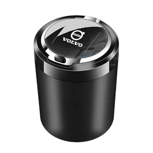QSLLLY Autoaschenbecher für Volvo XC40 XC60 XC90,Mit Deckel Tragbarer Fahrzeug Aschenbecher Abnehmbarer Easy Clean Up Innenraum Zubehör,A-normal von QSLLLY