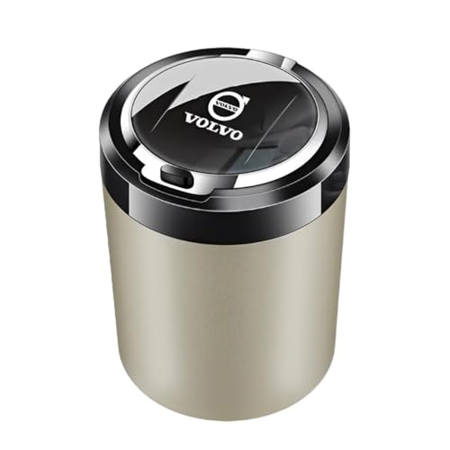 QSLLLY Autoaschenbecher für Volvo XC40 XC60 XC90,Mit Deckel Tragbarer Fahrzeug Aschenbecher Abnehmbarer Easy Clean Up Innenraum Zubehör,B-normal von QSLLLY