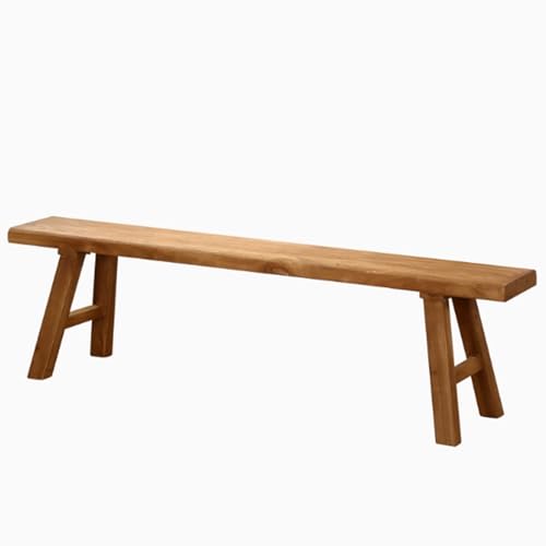 QSNYJPL Gartenbank für den Außenbereich Holzbank mit Stabiler Konstruktion Terrassenmöbel für Mehrere Personen für Veranda Park Hof Zuhause Gewichtskapazität 300 Kg(150x26x45 cm/59x10x18 in) von QSNYJPL