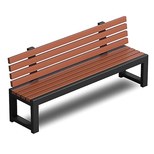 QSNYJPL Holzbank, Sitzbank Holz Wetterfest mit Rückenlehne, Staubdicht und Wasserdicht für Hinterhof, Park, Terrasse(100 cm/39 in) von QSNYJPL