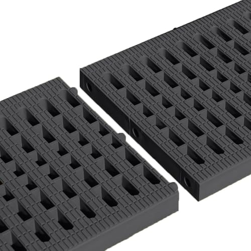 2 Pcs Outdoor Entwässerungsrinne Gitterrost, Abflussgitter Kunststoff Antirutsch Spleißbar Regenrinnensiebe Garagenbodenablaufsieb Für Garten Boden(Black,25x25cm (10"x10")) von QSPNVFB