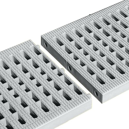 2 Pcs Outdoor Entwässerungsrinne Gitterrost, Abflussgitter Kunststoff Antirutsch Spleißbar Regenrinnensiebe Garagenbodenablaufsieb Für Garten Boden(Grey,25x25cm (10"x10")) von QSPNVFB