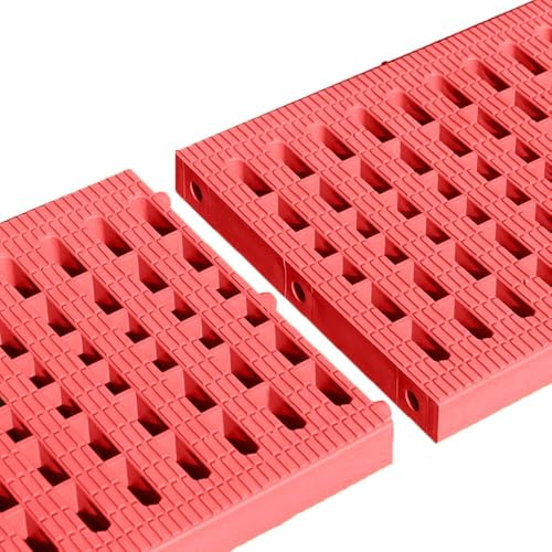 2 Pcs Outdoor Entwässerungsrinne Gitterrost, Abflussgitter Kunststoff Antirutsch Spleißbar Regenrinnensiebe Garagenbodenablaufsieb Für Garten Boden(Red,20x25cm(8"x10")) von QSPNVFB
