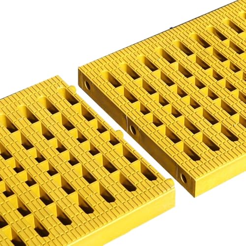 2 Pcs Outdoor Entwässerungsrinne Gitterrost, Abflussgitter Kunststoff Antirutsch Spleißbar Regenrinnensiebe Garagenbodenablaufsieb Für Garten Boden(Yellow,25x25cm (10"x10")) von QSPNVFB