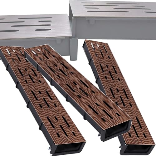 3 Pcs Garten Entwässerungsrinne Schmaler Bodenablauf Metall Gitterrost 5cm 7.5cm 10cm Lineare Duschrinne Rinnenablauf Für Pool Hof Badezimmer Küche(W 10cm(4")) von QSPNVFB
