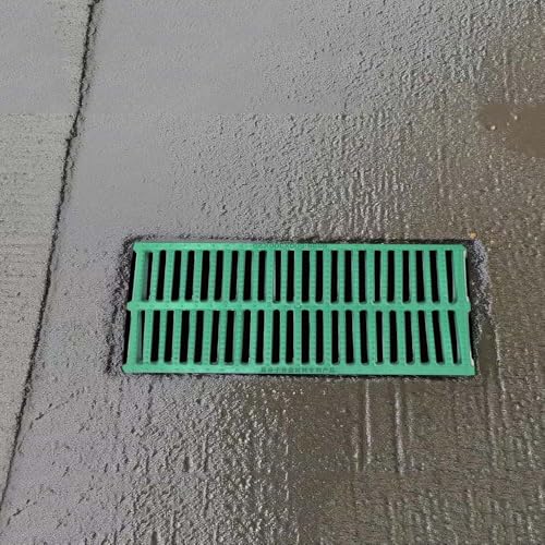 Abflussgitter Kunststoff Schmaler Entwässerungsrinne, Antirutsch Pool Kanalgitter Regenrinnensiebe, Duschrinne Bodenablauf Für Hof Badezimmer(Green,50x15 cm(19.5"x6")) von QSPNVFB