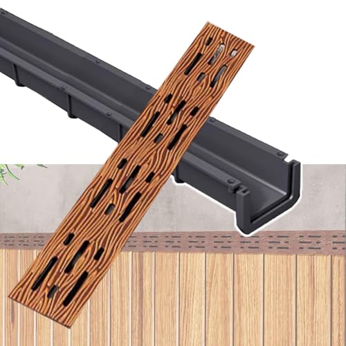 Ablaufrinne Lineare Bodenablauf, Outdoor Entwässerungsrinne Metall Abflussgitter 5cm 7.5cm 10cm Schmaler Duschablauf Rinnenablauf Für Pool Garten(Bronze,W 7.5cm(3")) von QSPNVFB