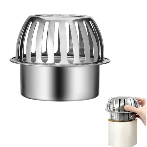 Dach Bodenablauf Edelstahl Kuppel Hofablauf Filter 9cm 11cm 16cm Regenrinnensiebe Anti-blockierend Abflussgitter Rund Für Balkon Garten Terrasse(7.5cm/3inch) von QSPNVFB